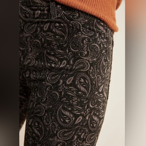 NWT AG x Anthropologie Velvet High Rise Stevie Ankle Skinny Jean brown black 32 - Picture 16 of 16